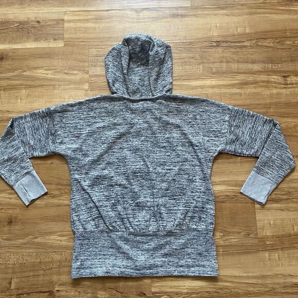 ATHLETA M Gray Batwing & Robin Full Zip Track Jacket Hoodie Athleisure Outdoor - Picture 13 of 16